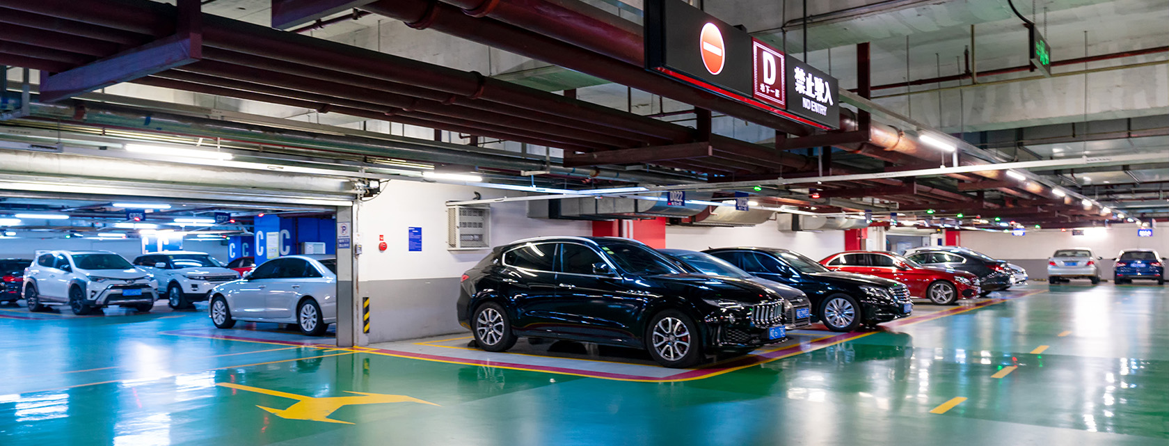Unmanned parking lot and industrial router